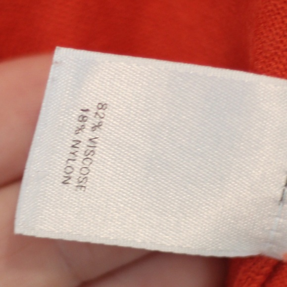 Halogen Burnt Orange Cardigan with buttons. - Picture 5 of 6